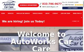 AutoWorks Car Care website