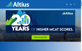 Altius Test Prep website