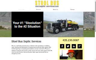 Stool Bus Septic Services of Provo website