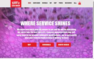 Cliff's Car Wash website