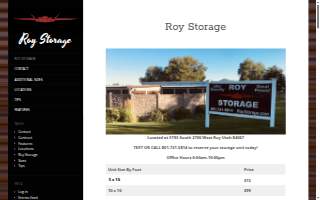 Roy Storage website
