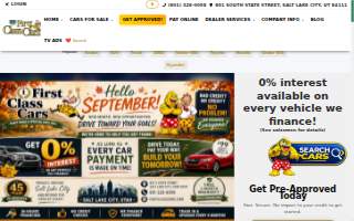 First Class Cars website