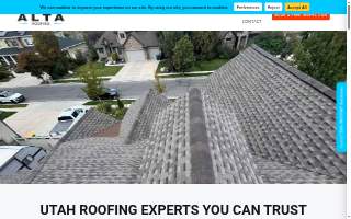 Alta Roofing website