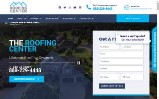 The Roofing Center of Sandy website