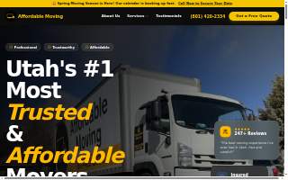 Affordable Moving Utah of South Jordan website