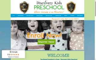 Discovery Kids Preschool website