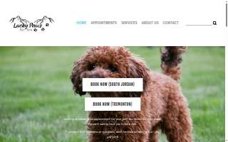 Lucky Paws Pet Spa website