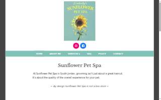 Sunflower Pet Spa website