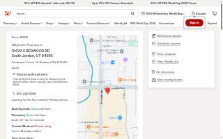 Walgreens Pharmacy website