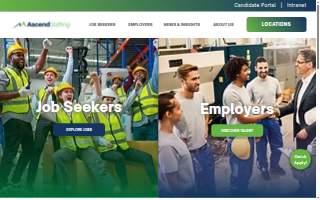 Ascend Staffing of South Ogden website
