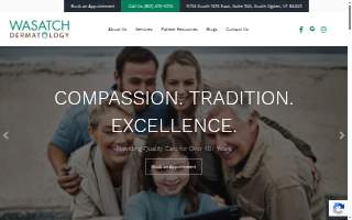Wasatch Dermatology of South Ogden website