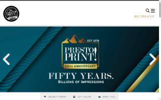 Presto Print website