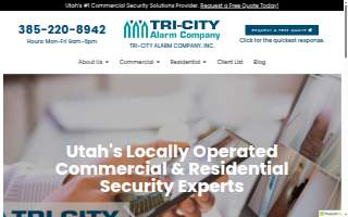 Tri-City Alarm Co of South Salt Lake website