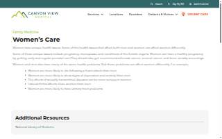Canyon View Medical, Women's Care - Spanish Fork website