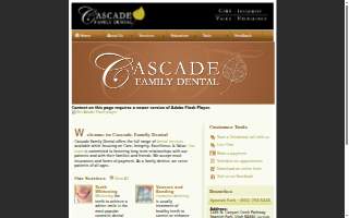 Cascade Family Dental website