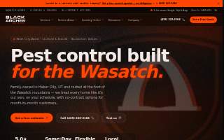 Black Arches Pest Control website