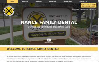 Nance Family Dental website