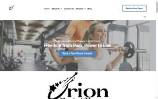 Orion Physical Therapy website