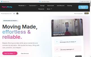 Majesty Moving (St. George UT) website