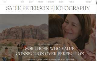 Sadie Peterson Photography website