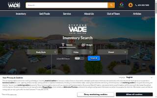 Stephen Wade Auto Center website