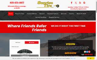 Sunrise Tire website