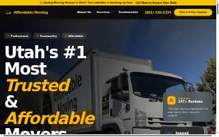 Affordable Moving Utah of Taylorsville website