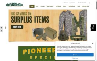 General Army Navy Outdoor website