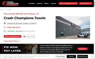 Crash Champions Collision Repair Tooele website