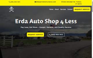 Erda Auto Shop 4 Less website