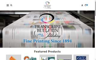 Transcript Bulletin Publishing website