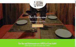 Koral Kafe & Entertainment website