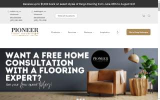 Pioneer Floor Coverings & Design of Washington website