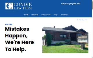 Condie Law Firm PLLC website