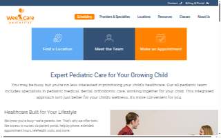 Wee Care Pediatrics - Roy website