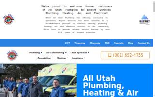 All Utah Plumbing, Heating & Air website