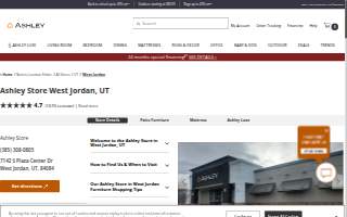 Ashley Store of West Jordan website