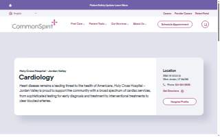 CommonSpirit Cardiology Jordan Valley website