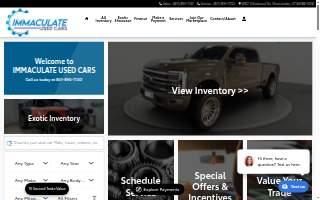 Immaculate Used Cars website