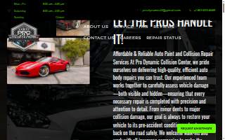 Pro Dynamic Collision Center website