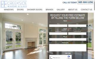 Creekside Windows & Glass website