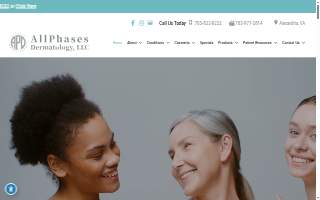 All Phases Dermatology, LLC of Alexandria website