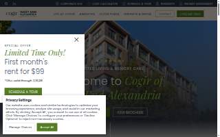 Cogir of West End Alexandria website