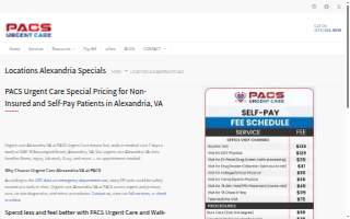 PACS Urgent Care website