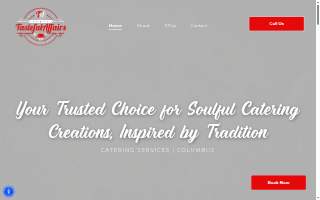 Tasteful Affairs Catering website