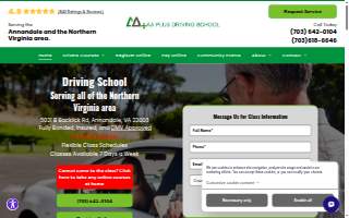 AA Plus Driving School of Annandale website
