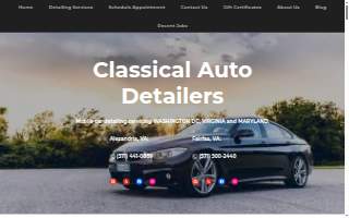 Classical Auto Detailers Alexandria website