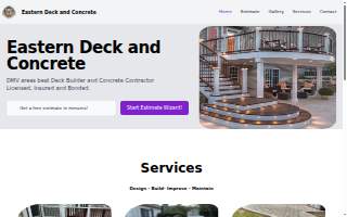 Eastern Deck and Concrete website