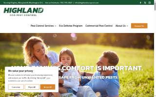 Highland Eco Pest Control of Arlington website