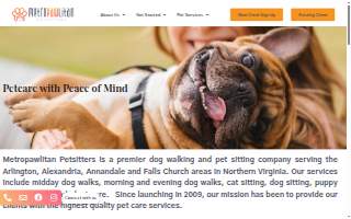 Metropawlitan Petsitters website